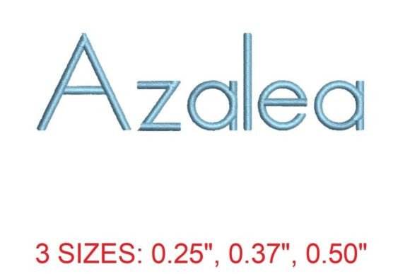 Azalea Embroidery Font