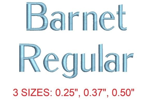 Barnet Regular Embroidery Font