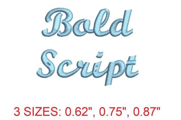 Bold Script Embroidery Font