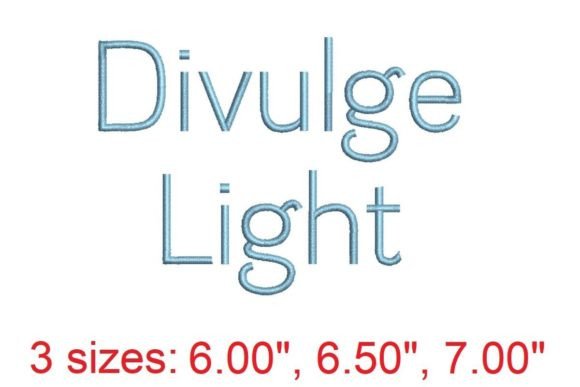 Divulge LT Embroidery Font