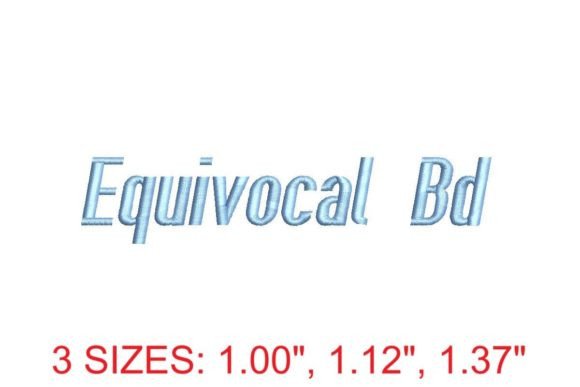 Equivocal BD Embroidery Font