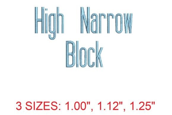 High Narrow Block Font