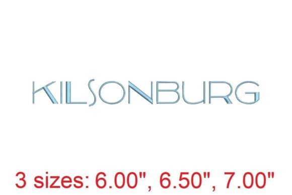 Kilsonburg Embroidery Font