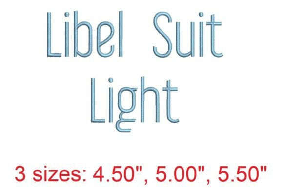 Libel Suit LT Embroidery Font