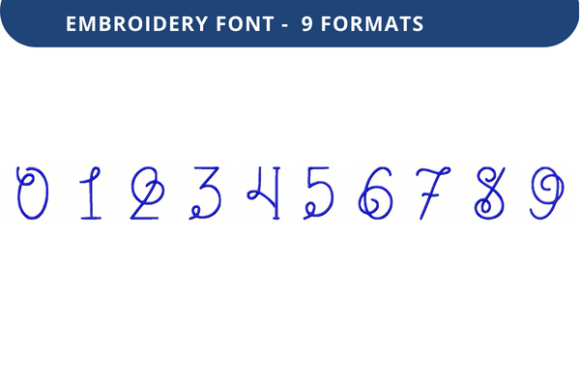 Vine Nouveau Font 0 to 9